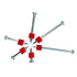 1-1/2" Powder Actuated Fasteners,.300 Head Diameter Drive Pin with red flute, P150, 100pcs/pack...