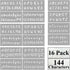 Alphabet Letter Stencils for Painting - 16 Pack Letter Number Stencil Templates for Wood, Cakes, Cookies and Crafts, Reusable Plastic Stencils for...