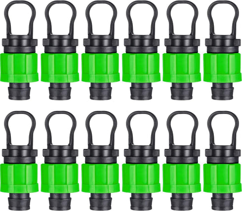 12 Pcs Drip Irrigation Tubing End Cap 1/2 Inch Universal Tubing End Cap Plug Drip Irrigation Coupling Drip Irrigation End Cap Fitting All Brands 1...