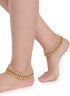 Efulgenz Indian Anklets for Women Pearl Anklet Indian Crystal Ankle Bracelet Anklet Bells Ghungroo Anklets Indian Style Anklet Pair for Women Indi...