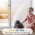 rabbitgoo Window Privacy Film, Frosted Glass Privacy Film, Window Frosting Cling for Glass, Non Adhesive Static Cling Front Door Covring, Anti-UV ...