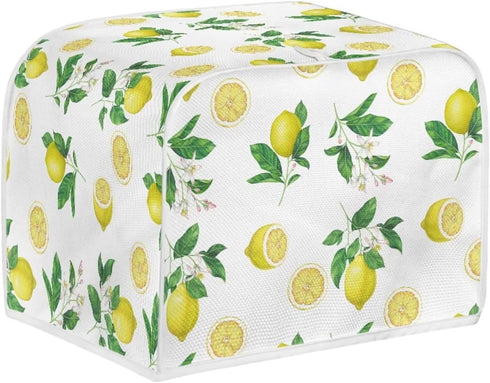 Toaster Cover 4 Slice,Lemon Theme Small Appliance Toaster Oven Cover for Kitchen,Dust and Fingerprint Protection,Machine Washable...