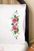 Tobin Pink Wild Rose Stamped for Embroidery Pillowcases......