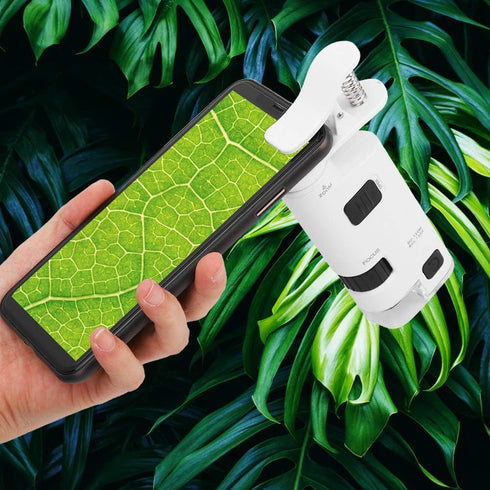 80-120X LED Cell Phone Microscope Mini Smart Phone Lens Magnifier Magnifying Clamp Fit for Industrial Jewelry Circuit Board Printing Detection...