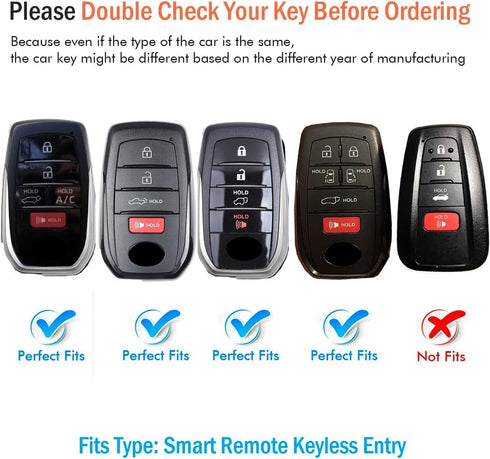 Compatible with Toyota Key Fob Cover with keychain,Key Shell Case for 2025 Camry 2021-2025 Venza,RAV4 Prime,Sienna, 2019-2025 Land Cruiser,Fortune...