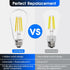 E ENERGETIC LIGHTING ST58/ST18, LED Filament Light Bulbs, 3CCT, 2700K/4000K/5000K,High Brightness, 7W, 60 W Equivalent,Classic Clear Glass, E26, 4...