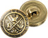 Mibo 12pcs Metal Shank Buttons - 24L(15mm) with Military Style Heraldic Crest Design - Antique Gold...