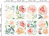 Peony Flowers Wall Stickers DIY Leaves Wall Decals Art Decor for Girls Bedrooms Living Room...