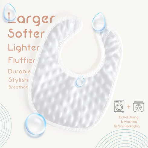 Cherub New Upgraded Muslin Baby Bibs for Drooling and Teething, 8 Pack Absorbent Baby Bandana Bibs for Baby Girl Boy, Soft Cotton Baby Drool Bibs...