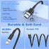 100W USB C to Multi Charging Cable, iPhone 15 Retractable Charging Cable with Type C 60W+IP 27W+Micro USB 10W Multi Phone Charger for iPhone 15 14...