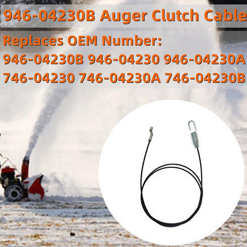 946-04230B Auger Drive Clutch Traction Control Cable Fits MTD Cub Cadet Columbia Troy-Bilt Snowblowers 946-04230 946-04230A 746-04230A 746-04230 (...