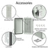 LeMotech Electrical Box, IP67 Waterproof Hinged Cover Stainless Steel Latch Junction Box, ABS Plastic Electrical Enclosure with Mounting Plate,Wal...