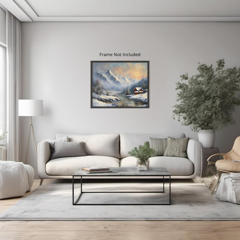Posterizer 1 pcs-snowy winter scene of trees and nature 3-Art for Animal Lovers-Landscape & Nature Art-Decor for Home & Office- unframed wall art...