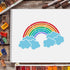 FINGERINSPIRE Rainbow Stencil Template 12"x8"/30x21cm Rectangle Rainbow Cloud Painting Stencil Reusable DIY Art Stencil for Walls and Crafts (Plas...