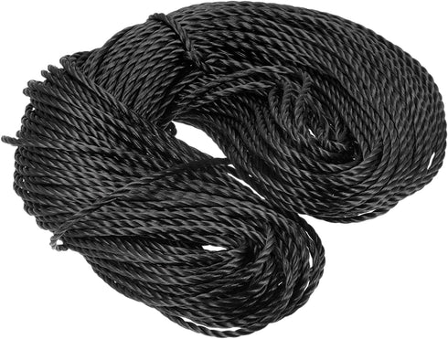 MECCANIXITY Twisted Mason Line Nylon Twine String Cord Black 50M/164 Feet 4MM Dia for Netting, Landscaping, Home Improvement, DIY Projects, Crafti...
