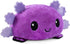 TeeTurtle - The Original Reversible Axolotl Plushie - Purple + Black - Cute Sensory Fidget Stuffed Animals That Show Your Mood 4 inch...