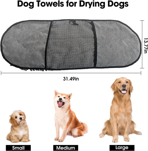 Dog Towels for Drying Dogs,Super Absorbent, Soft and Quick Pet Grooming Towel,Heavy Duty Microfiber Bath Towel, Pets' Bathing Supplies Cat,Machine...