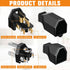 Treela 5 Sets Extension Cord Plug Replacement Extension Cord Ends 125V 15A 2 Pole 3 Wire Male Plug and Female Connector Straight Plug Replacement ...