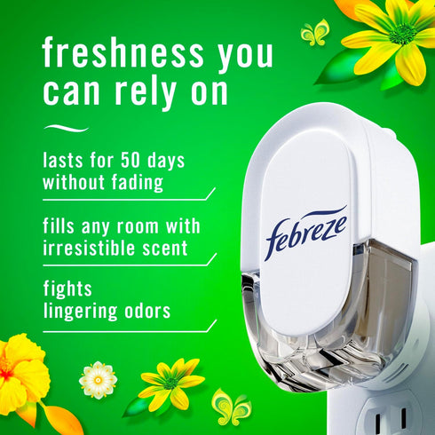 Febreze Odor-Fighting Fade Defy PLUG Air Freshener, Gain Moonlight Breeze, Gain Original, 0.87 fl. oz. Oil Refills, 4 Refills (2 of Each)...