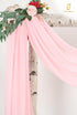 Wedding Arch Draping Fabric,1 Panel 28" x20ft Pink Wedding Arch Drapes for Ceremony Chiffon Fabric Drapes Arbor Drapery Wedding Arch Decorations f...