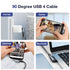 USB4 Cable for Thunderbolt 4 Cable Right Angle 40Gbps Data Transfer 8K HD Display Video Output, 240W USB C to USB C Fast Charging Cable Compatible...