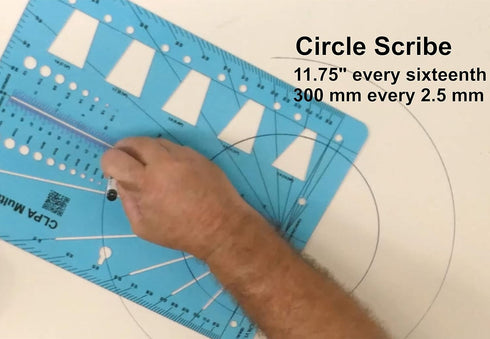 Multi Mark Tool - Can be a square, angle marker, protractor, centreline scribe, circle scribe, ruler and offset scribe, large circle centre finder...