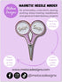 Meloca Designs Embroidery Scissors Needle Minder for Cross Stitch, Embroidery, Sewing, Quilting, Needlework and Haberdashery...