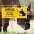6 Pieces Electric Fence Warning Signs with 12 Pieces Zip Ties 10 x 4 Inch Yellow Caution Electric Signs, Plastic Fence Safe Caution Warning Sign f...