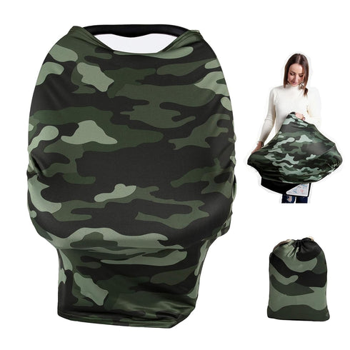 TUOKING Car Seat Covers for Babies, Multi-Use Cover-Silky Mom Nursing Cover Infant Breastfeeding Scarf Shopping Cart High Chair Ultra-Soft Stretch...