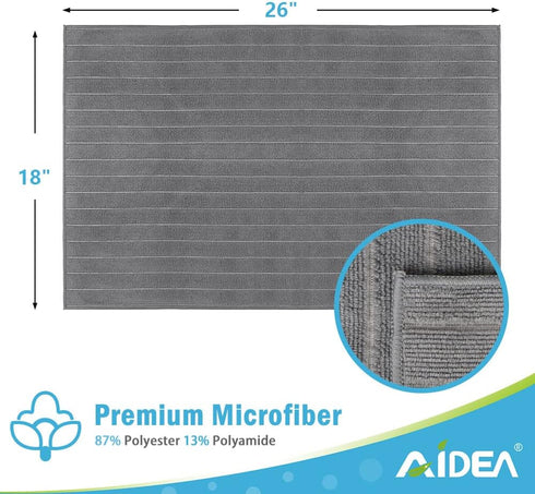 AIDEA Microfiber Kitchen Towels-8Pack, 18”x26”, Super Soft and Absorbent Drying Towels for Dishes, Multi-Purpose Microfiber Dish Towels for Kitche...