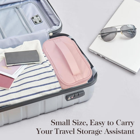 Makeup Bag Travel Cosmetic Bag, Large Capacity Makeup Organizer Bag and Storage, Portable PU Leather Pouch Toiletry Bag Make up Organizer, Cosmeti...