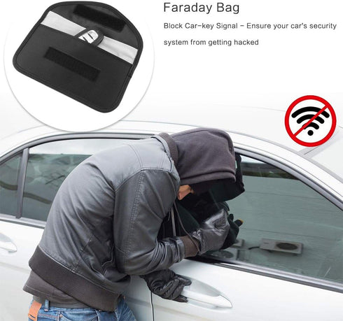 ONEVER Signal Blocking Bag, GPS RFID Faraday Bags for Phones Faraday Bag Pouch Shield Cage Wallet Phone Case for Cell Phone Privacy Protection Car...