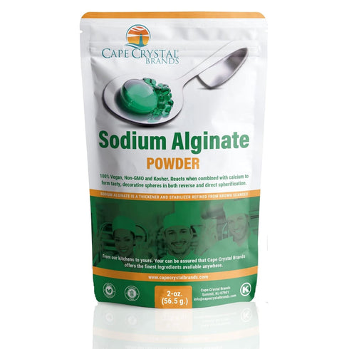 Sodium Alginate 100% Food Grade | Natural Thickening Powder & Gelling Agent for Cooking (2-oz.)...