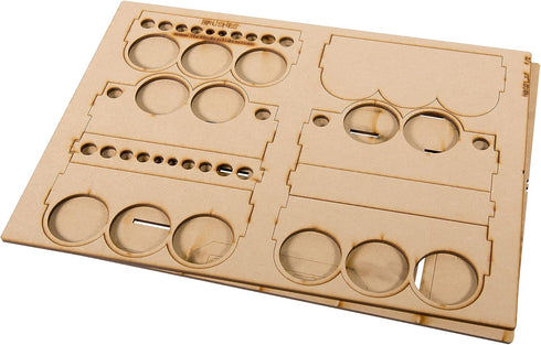 The Broken Token Modular Paint Half Rack w/ 35mm Holes - Multiple Organizer for Paint Bottles, Pots, and Brushes in Tiered Layout - Customize Your...