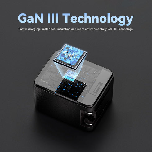 65W USB C Wall Charger, Fast Travel Charger, PD3.0 GaN III Charger with Foldable Plug, Compatible with iPhone 15 Pro/14 Pro Max/13/12, iPad Pro, M...