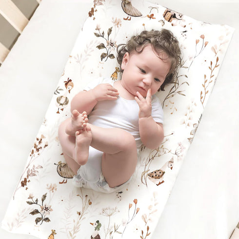 GRSSDER Stretch Ultra Soft Jersey Knit Changing Pad Cover Set 2 Pack, Change Table Pad Covers Fit 32"/34" x 16" Pads Safe and Snug, Pretty Pattern...