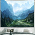 Apdidl Forest Tapestry for Bedroom Aesthetic Nature Foggy Mountain Tree Wall Tapestry Landscape Backdrop Green Woodland Scenery Wall Hanging for L...