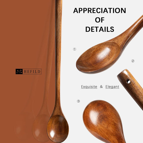 3PCS Large Wooden Spoons for Cooking, 13Inch Extra Long Handle Wooden Ladles for Eating Pasta Mixing Stirring Tasting Baking, Bulk Spoons for Serv...