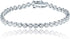 14K Gold Plated Solid 925 Sterling Silver 2mm Round Cut Bezel Set Cubic Zirconia 7" Tennis Bracelet For Women...