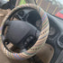 Boho Steering Wheel Cover for Women Men Baja Blanket Enthic Car Steering Wheel Cover Ethnic Car SUV Wheel Protector, Breathable, Anti-Slip, Odorle...