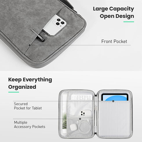 DTTO 9-11 Inch Tablet Sleeve Bag for New 11-in iPad Air M2/iPad Pro M4, 10.9" iPad 10th Gen & iPad Air 5/4th, 10.2" iPad 9/8/7th, 11" Galaxy Tab A...