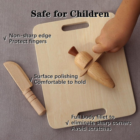 3 PCS Wooden Kids Knife Safe Toddler Knife Kids Cutting Knife Child Knife Kids Kitchen Tools for Cooking,Children's Safe knives,Cutting Veggies Fr...