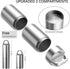 Small Pill Holder Keychain(2 Compartments Design), Portable Metal Pill Case Waterproof Pill Box Container Mini Stainless Steel Pill Organizer for ...