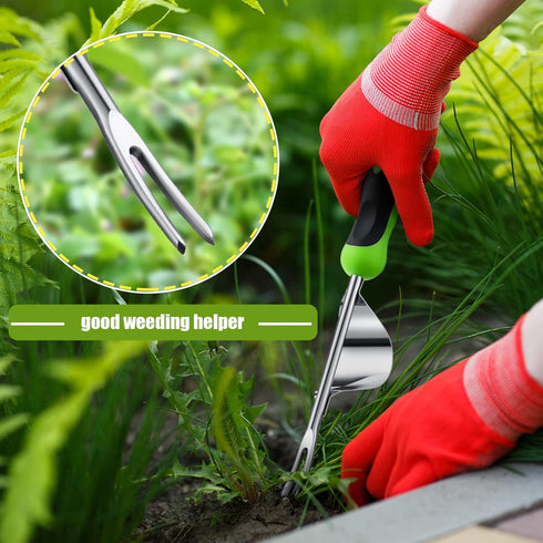 Hand Weeder Tool Garden Weeding Tool Gardening Weeder Tool with Ergonomic Handle, Stainless Steel Garden Lawn Farmland Transplant Gardening Plant ...