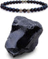 Anti Swe_lling Black Obsidian Anklet, Adjustable We_ight Loss Anklet Black Bracelet, Feng Shui Black Obsidian Anklet for Foot Pain Relief Jewelry ...