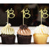 24 PCS 18th Cupcake Toppers - Anniversary or Birthday Cupcake Picks Party Decoration Supplies | Gold 18th...