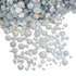 AD Beads 1440 Pieces Mixed Size No Hotfix Glue on Quality Glass Flatback Rhinestones Round Crystal Gems (26 Opal White)...