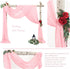 Wedding Arch Draping Fabric,1 Panel 28" x20ft Pink Wedding Arch Drapes for Ceremony Chiffon Fabric Drapes Arbor Drapery Wedding Arch Decorations f...