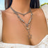 2 Pieces Silver Star Necklace Y2K Jewelry Set Grunge Necklace Kawaii Cute Necklaces Aesthetic Vintage Emo Jewelry...