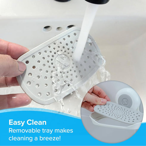 SlipX Solutions Strong Hold Soap Saver, Suction Cup Soap Holder, Must Have Universal Kitchen & Bathroom Shower Accessories, White...